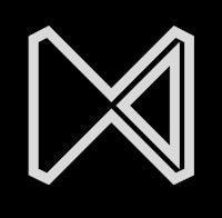 the m logo on a black background